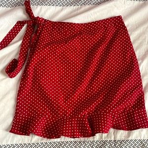 wrap mini skirt